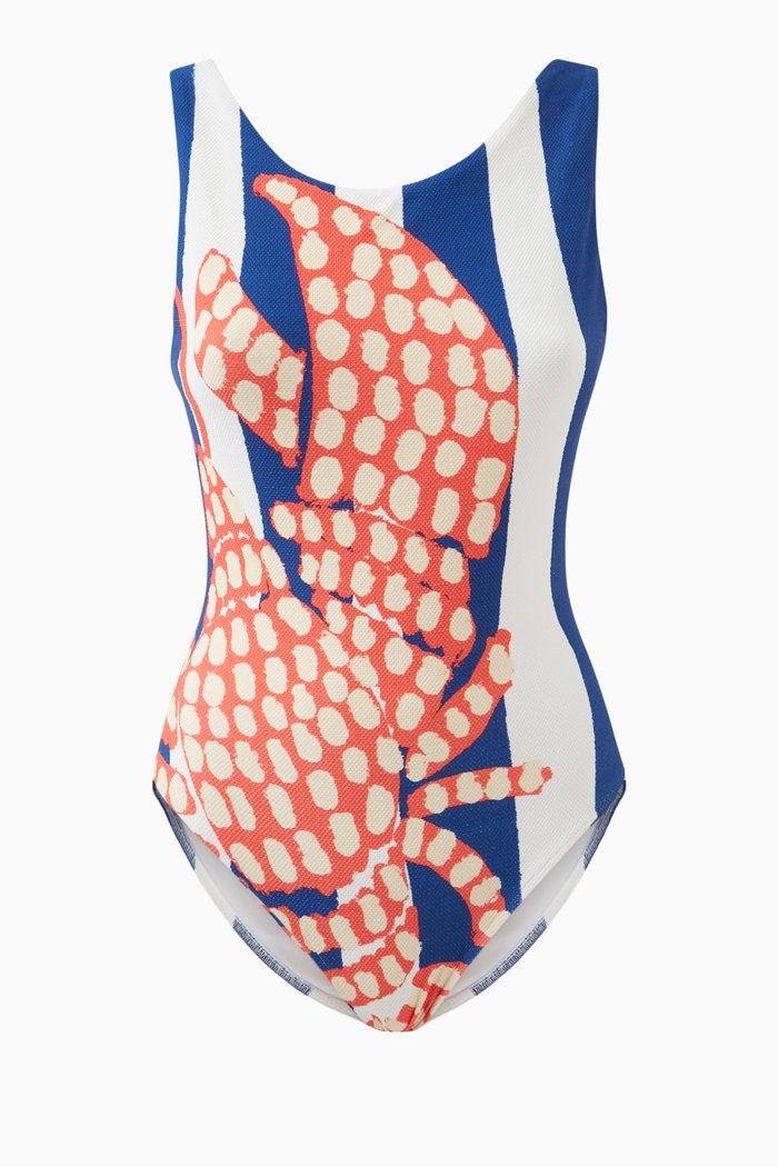 

Mixed Lobster One-piece Swimsuit, Multicolour