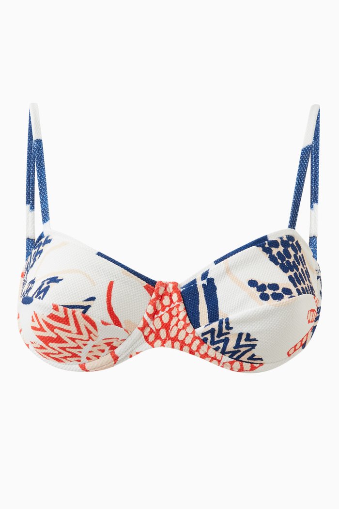 

Mixed Lobster Wired Bikini Top, Multicolour