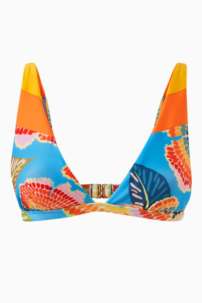 

Dewdrop Spectrum Bikini Top in Nylon, Blue