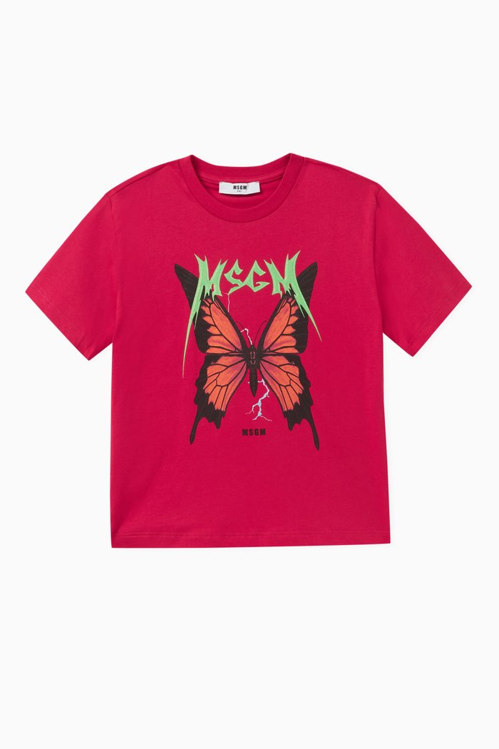 

Graphic-print T-shirt in Cotton, Pink