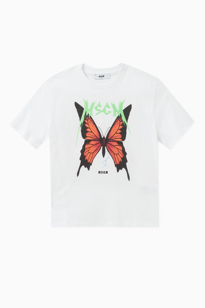 Graphic-print T-shirt in Cotton, White