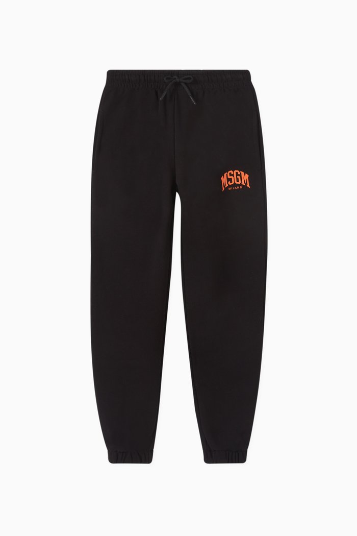 

Logo Drawstring Sweatpants in Cotton, Black