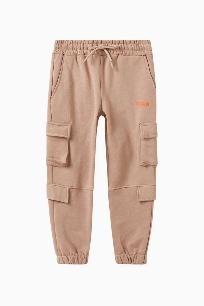 

Cargo Style Trackpants in Cotton, Neutral