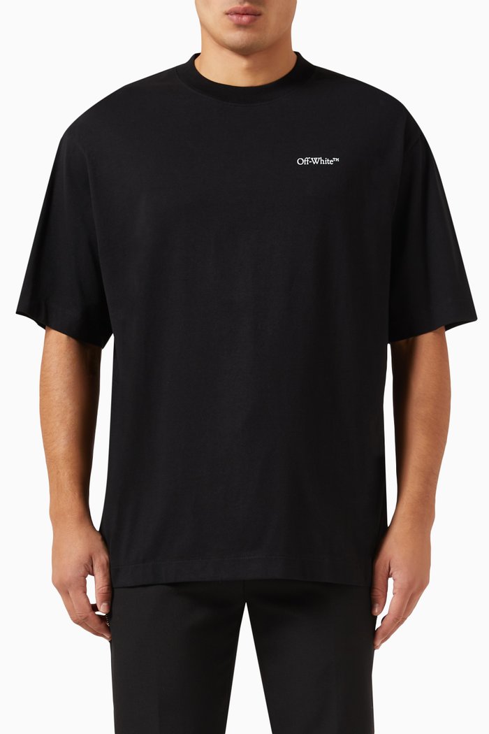 

Scratch Tab Skate T-shirt in Cotton, Black