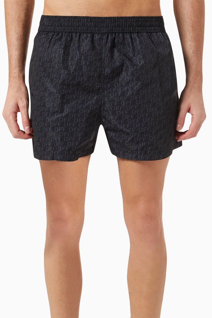 

Logo Print Swimshorts in Nylon, Black