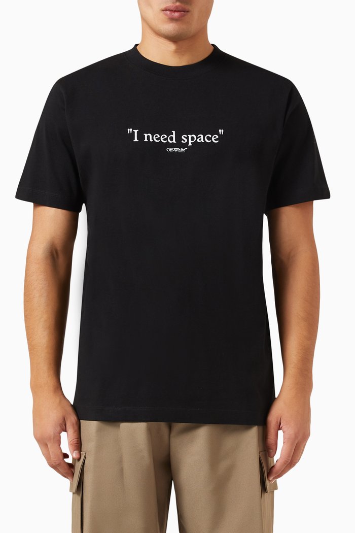 

Give Me Space Slim T-shirt in Cotton, Black