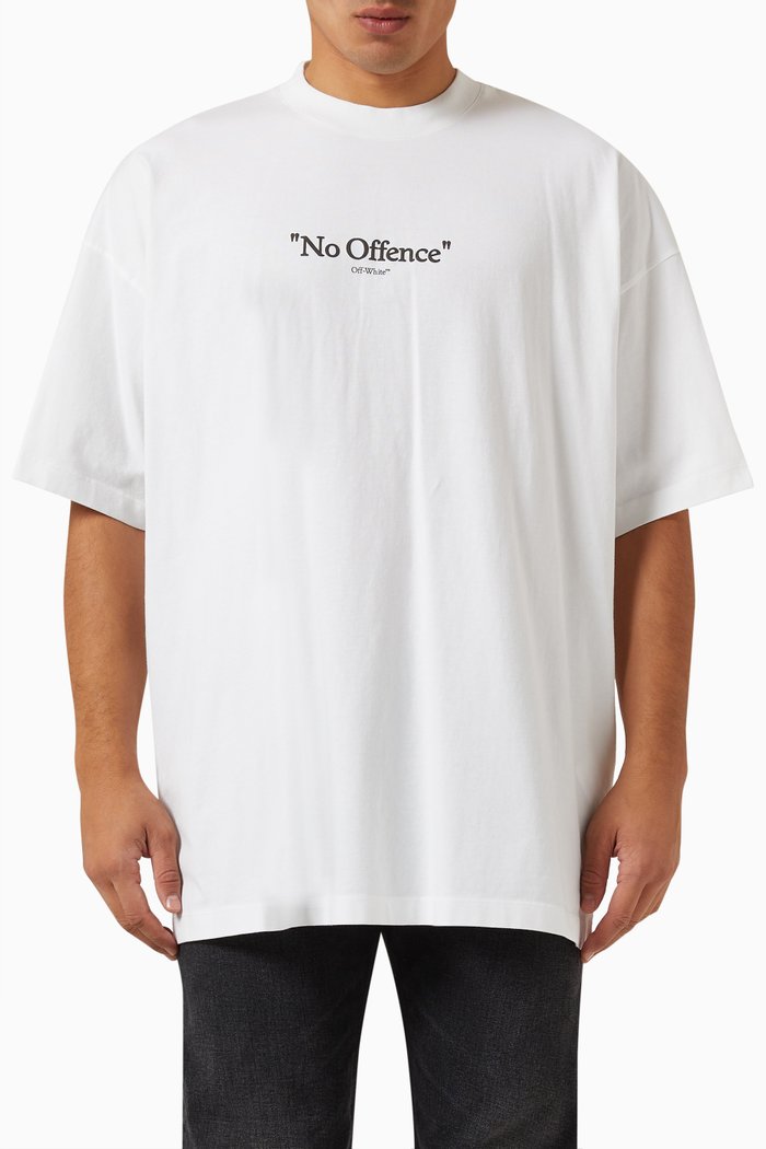 

No Offence Oversized T-shirt in Cotton, White