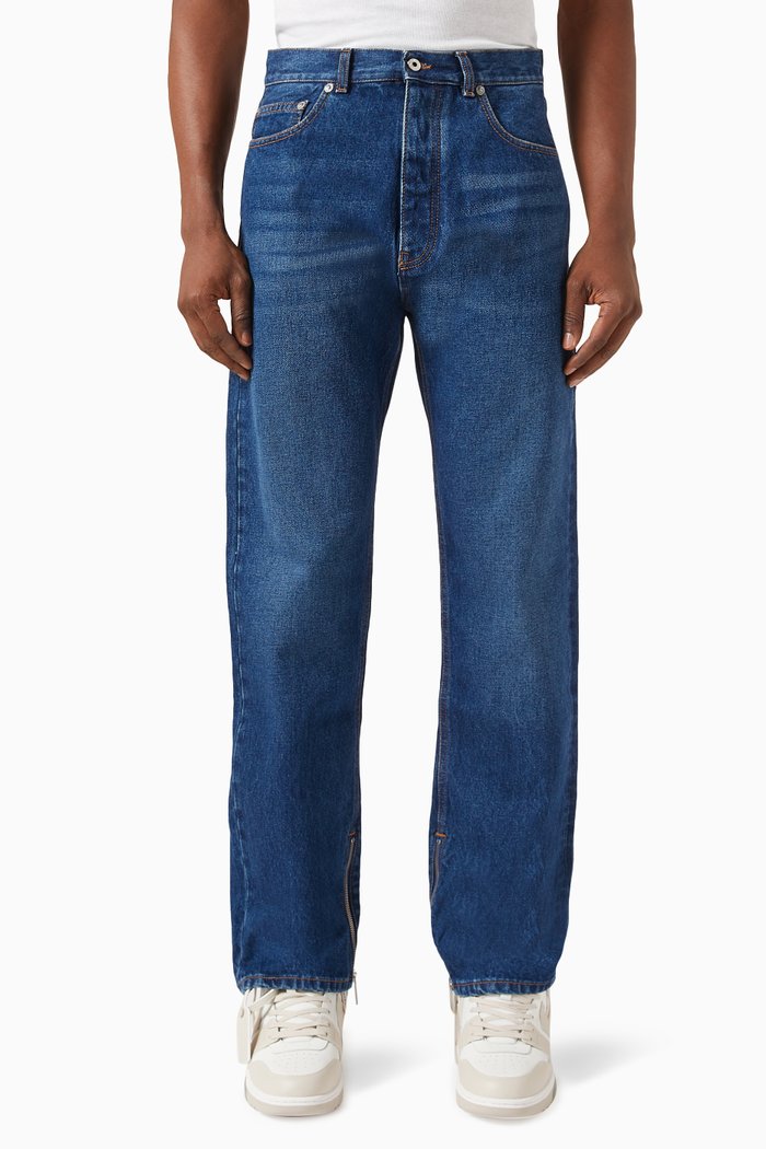 

Arrow Tab Zip Skate Jeans in Denim, Blue