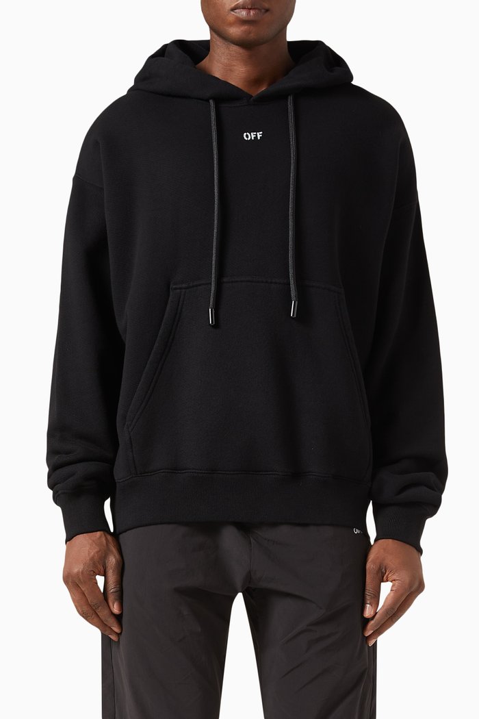 

Off Stamp Skate Logo Hoodie in Cotton, Black