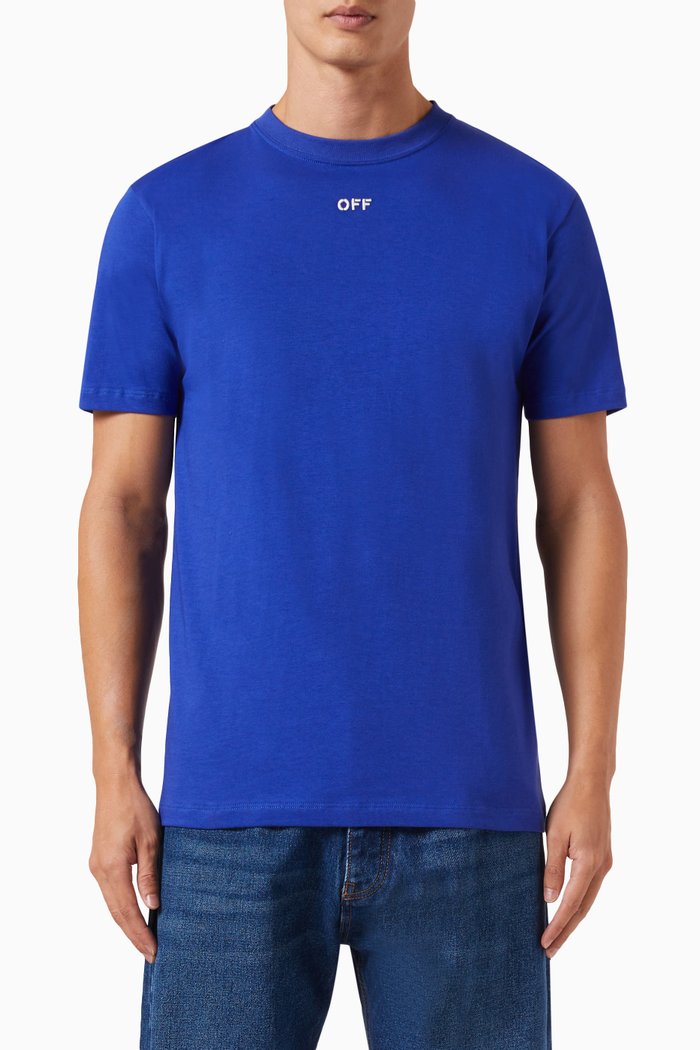 

Logo Stitch T-shirt in Cotton, Blue