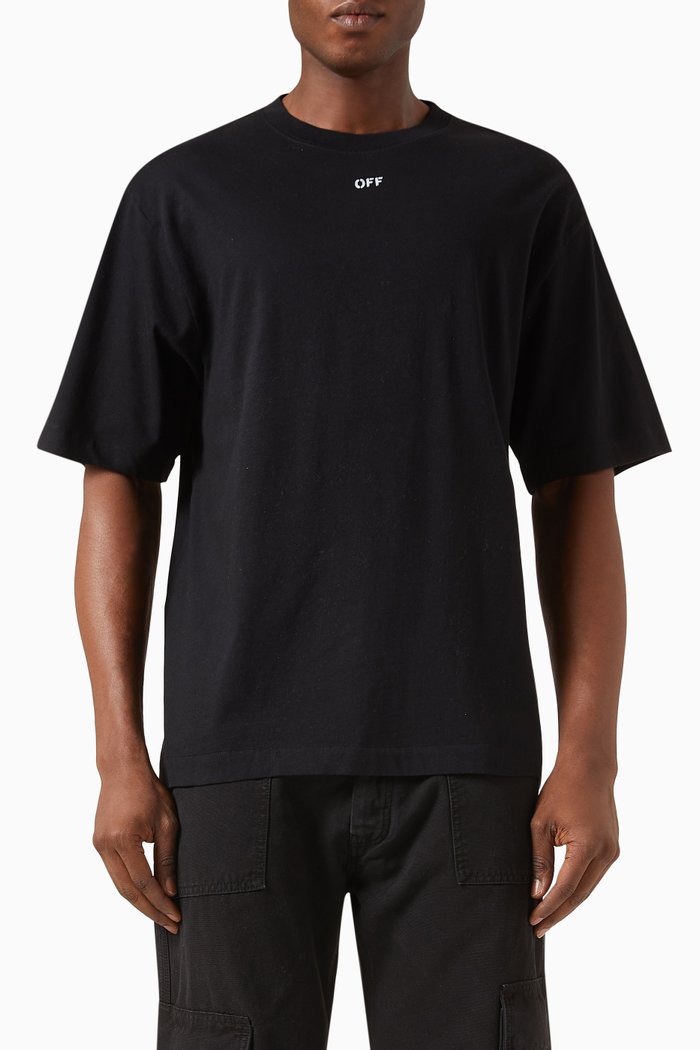 

Off Stamp Skate Logo T-shirt in Cotton, Black