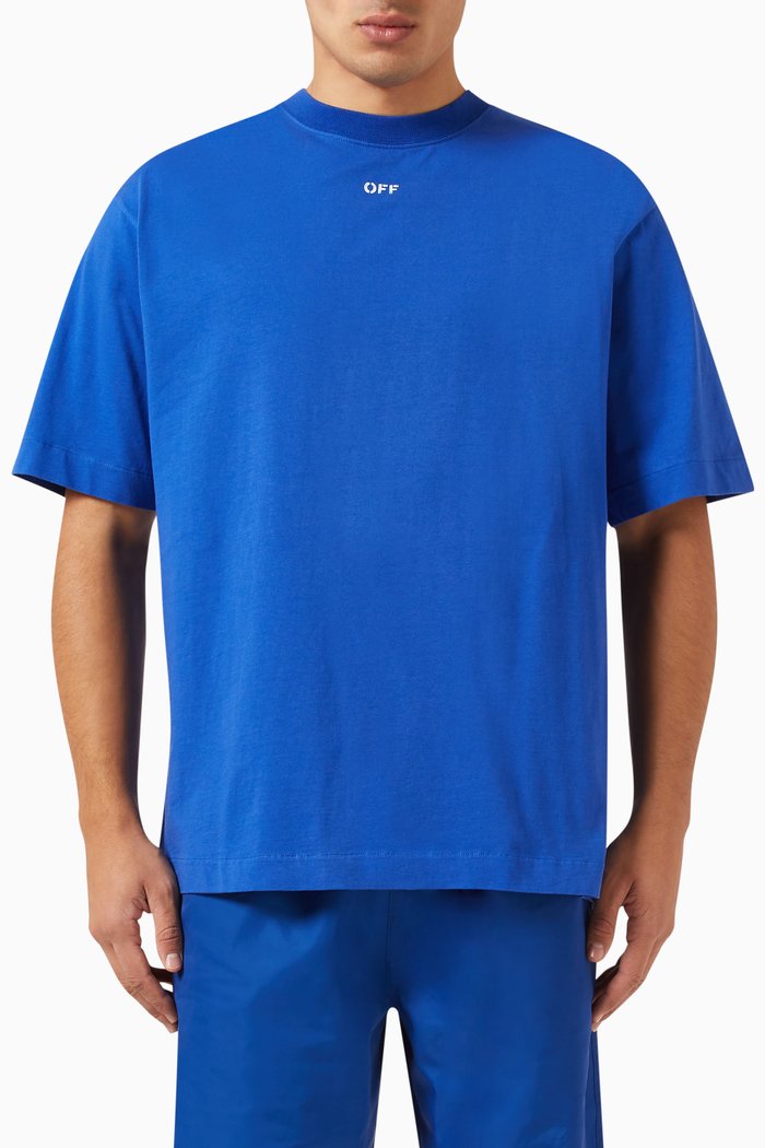 

Off Stamp Skate Logo T-shirt in Cotton, Blue