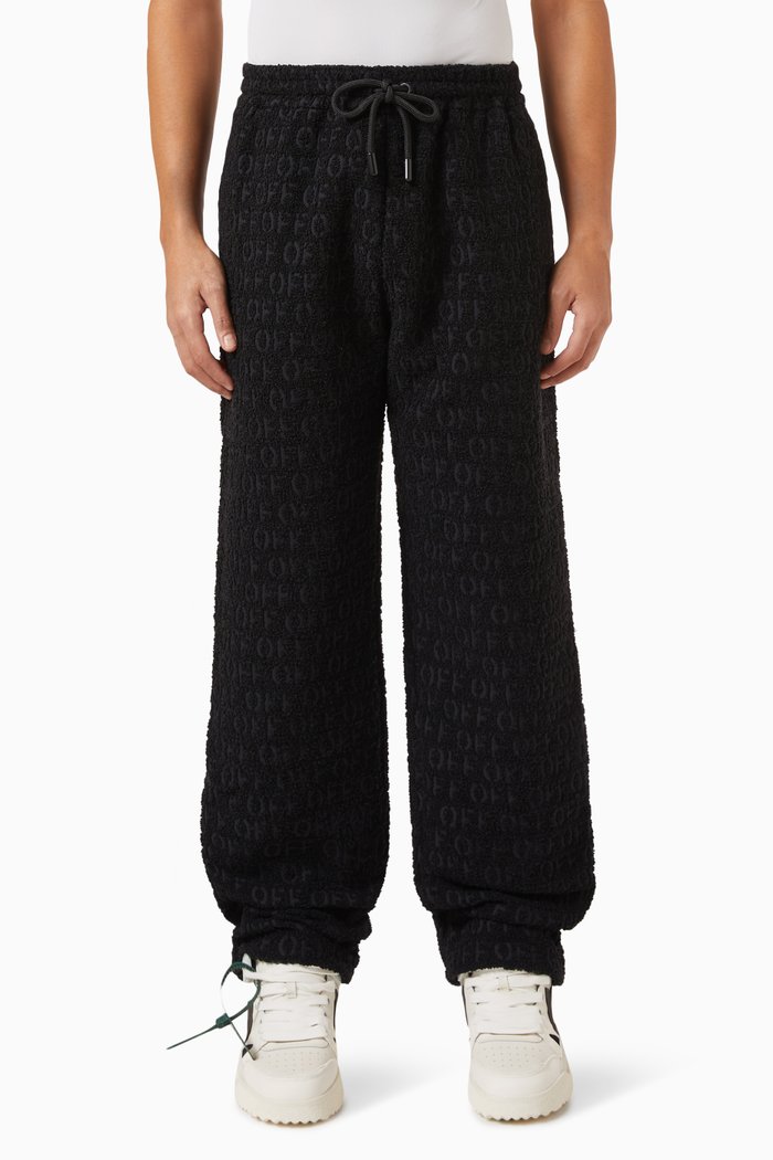 

Off AO Casual Pants in Bouclé-knit, Black