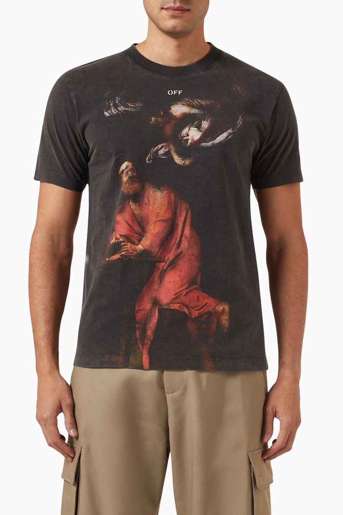 

S.Matthew T-shirt in Cotton, Black