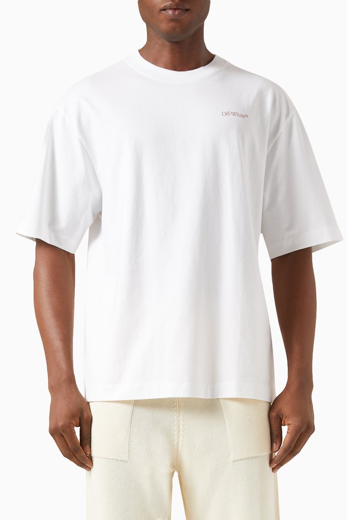 

Scratch Arrow Skate T-shirt in Cotton, White