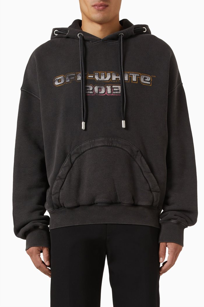 

Digit Bacchus Hoodie in Cotton-fleece, Black