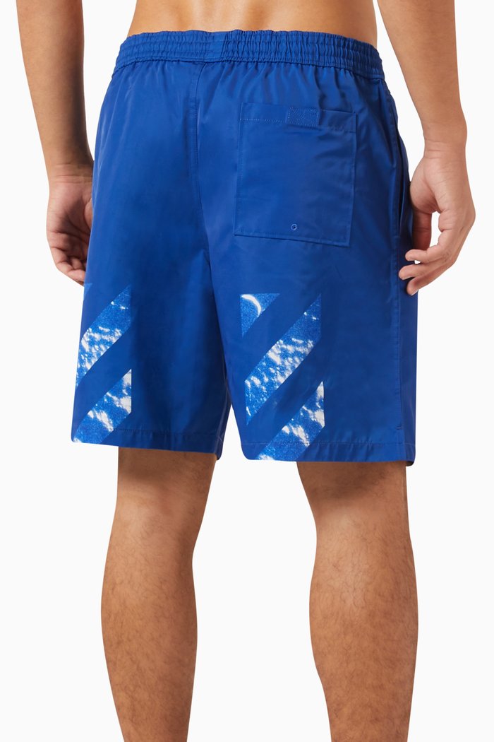 

Moon Tab Surfer Swim Shorts, Blue