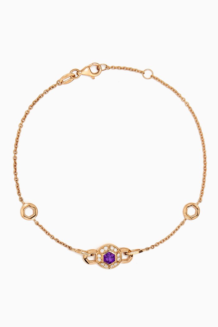 

Kanzi Amethyst & Diamond Bracelet in 18kt Gold, Yellow