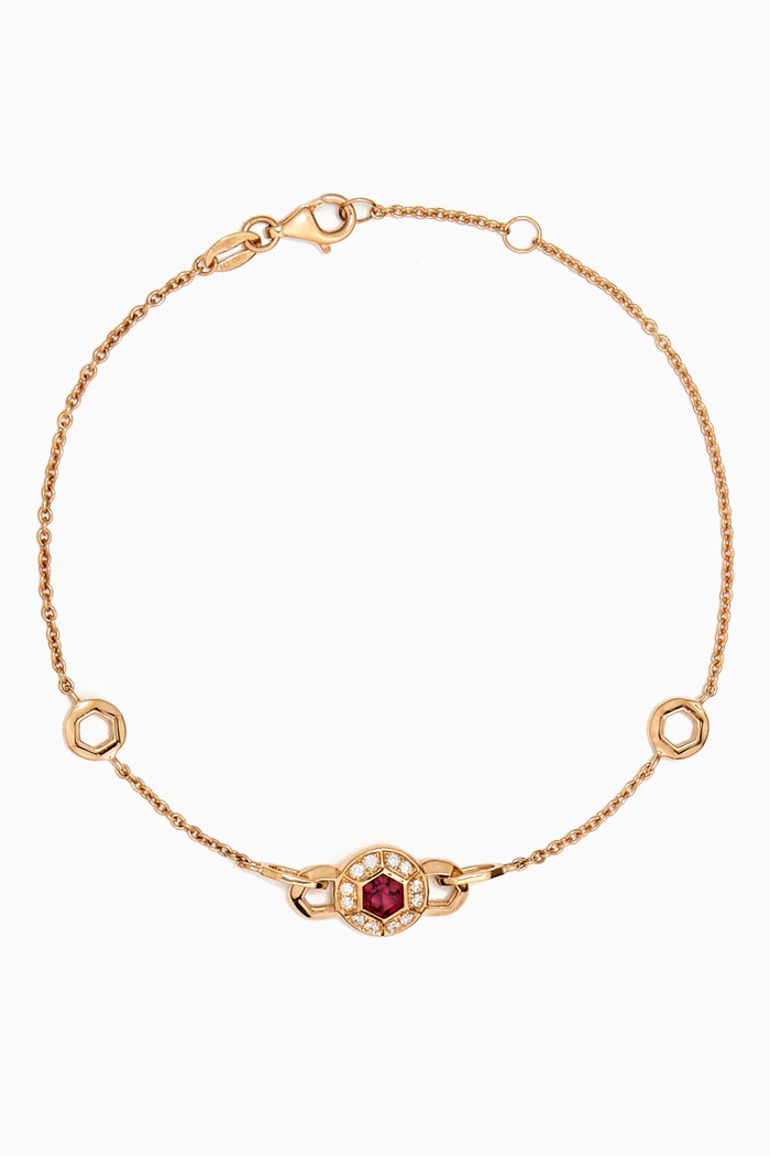 Kanzi Tourmaline & Diamond Bracelet in 18kt Gold, Yellow