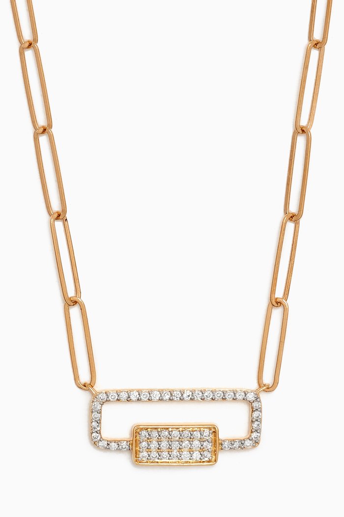

Youth Paperclip Bar Necklace in 18kt Gold, Yellow