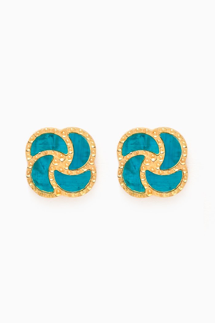 

Ara Clover Mother-of-pearl Earrings in 18kt Gold, Yellow