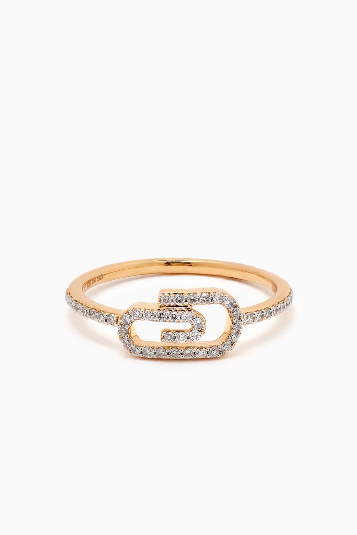 

Youth Paperclip Diamond Ring in 18kt Gold, Yellow