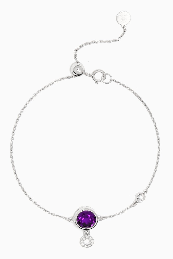 

Vera Bolo Amethyst & Diamond Bracelet in 18kt White Gold