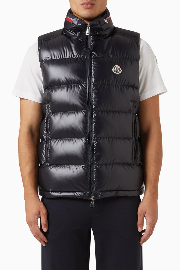 Ouse Vest in Recycled Nylon, Blue