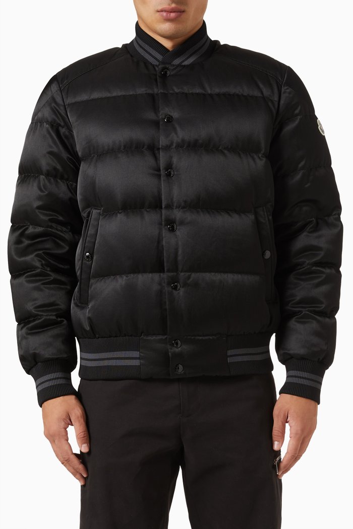 

Dives Bomber Jacket in Padded Viscose, Black