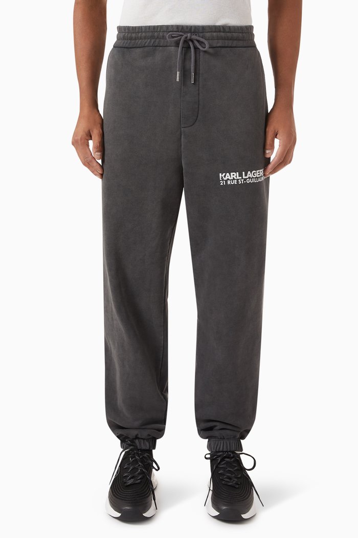 

Rue St-Guillaume Washed Sweatpants in Organic Cotton-terry, Black
