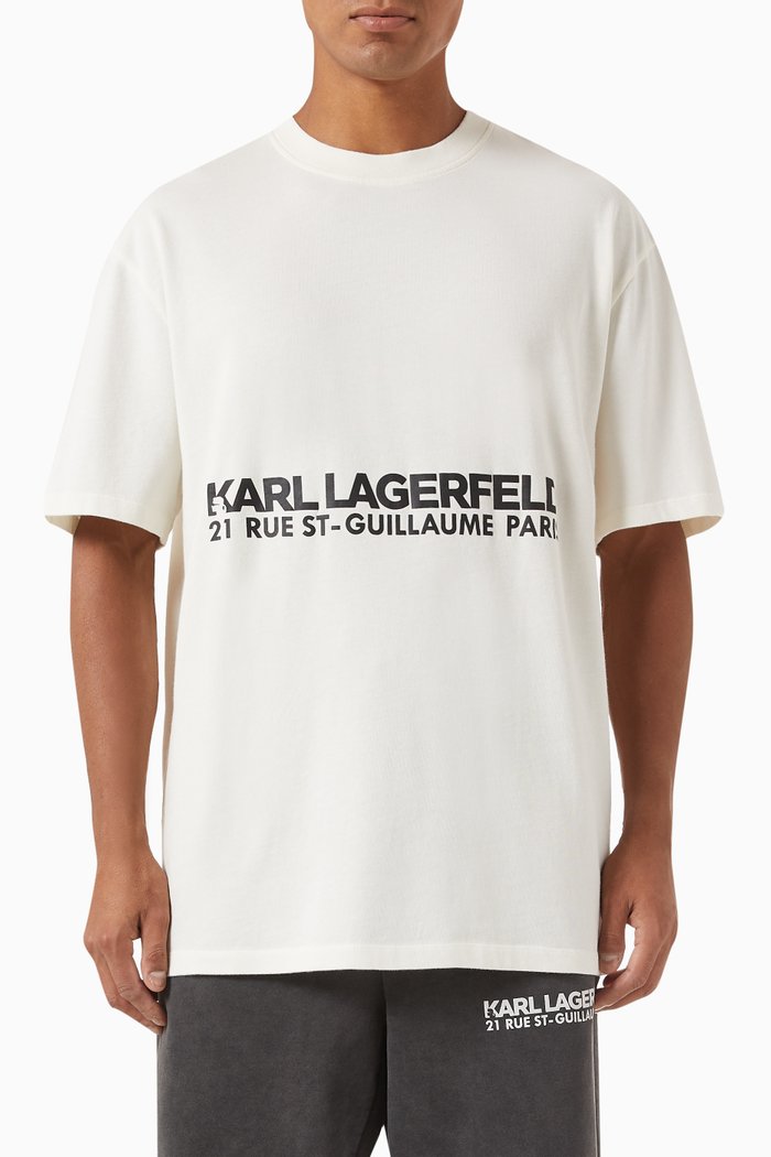 

Rue St-Guillaume Washed T-shirt in Organic Cotton-jersey, White