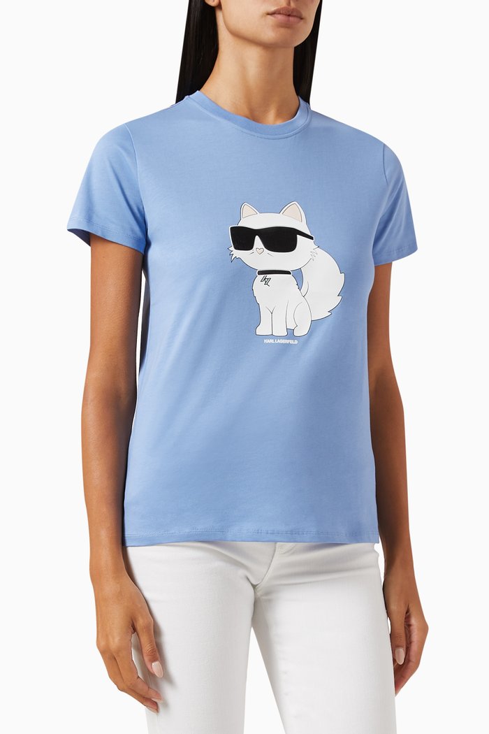

Ikonik Choupette T-shirt in Organic Cotton-jersey, Blue