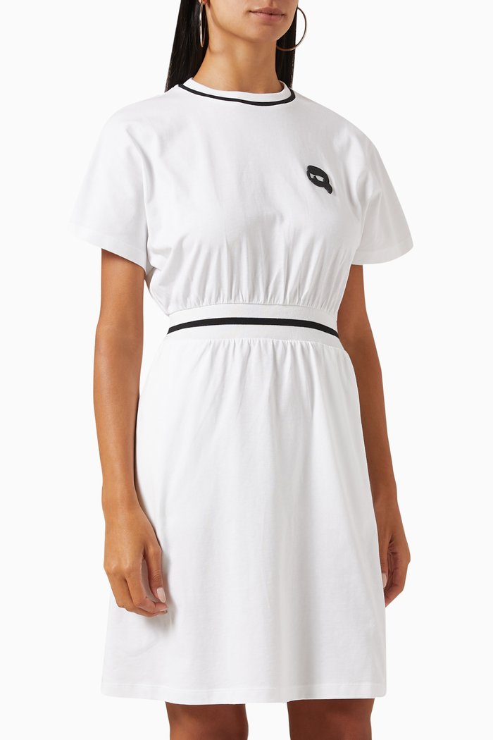 

Ikonik Karl T-shirt Dress in Organic Cotton-jersey, White