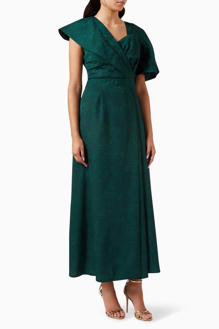 

Jacquard Dress, Green