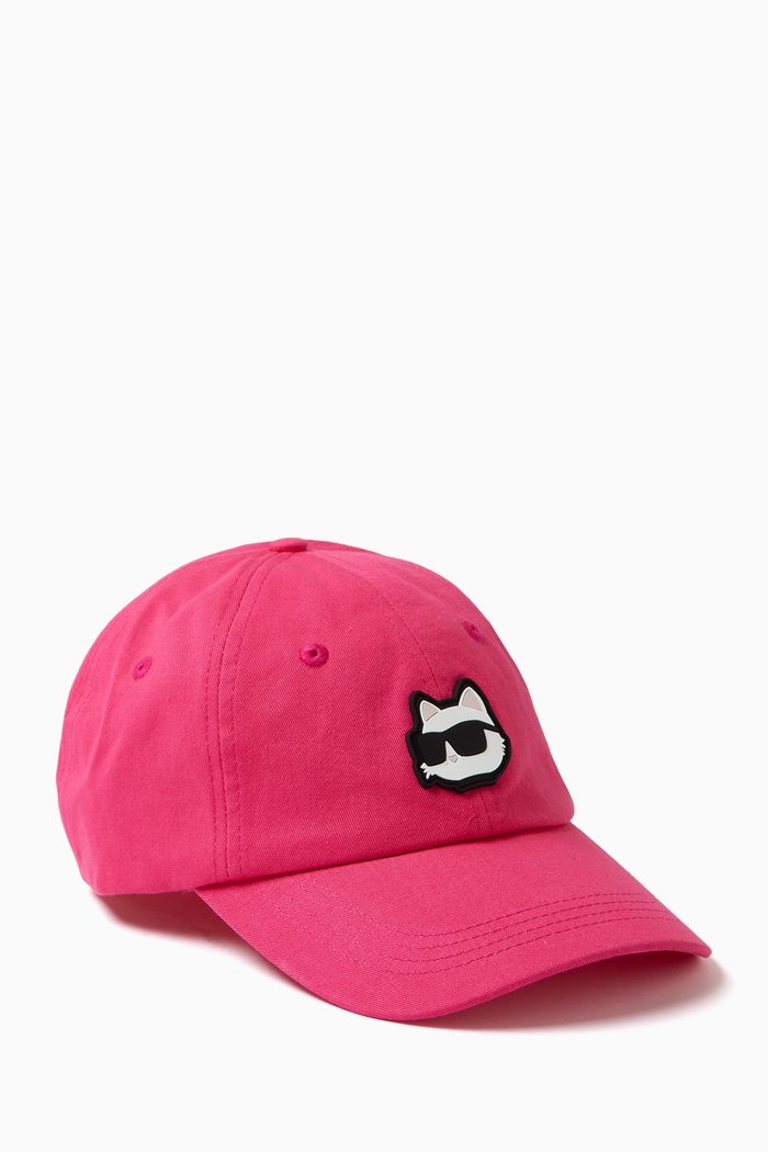

K/Ikonik Choupette Cap in Recycled Cotton-blend, Red