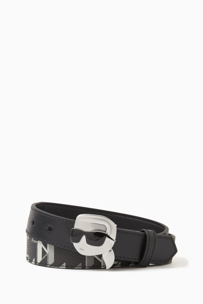 K/Ikonik Belt in Leather, Black