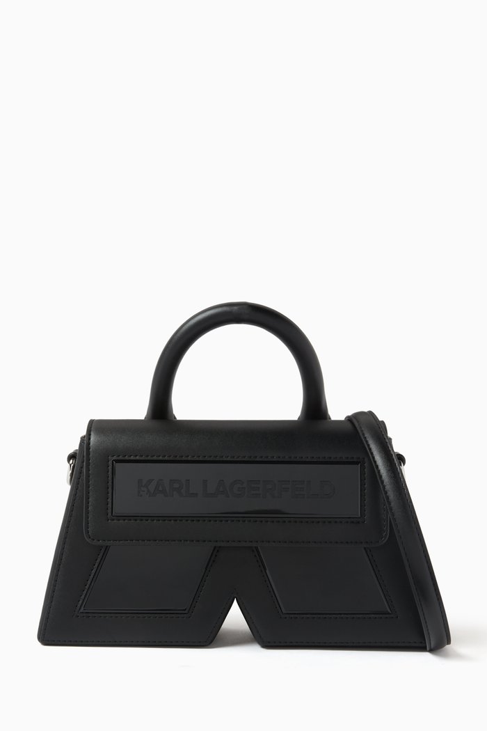 

Small Icon K Crossbody Bag in Leather, Black