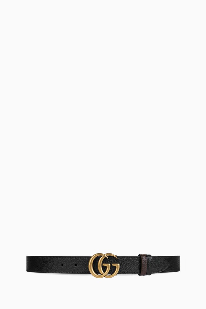 

GG Marmont Reversible Belt in Leather, Black