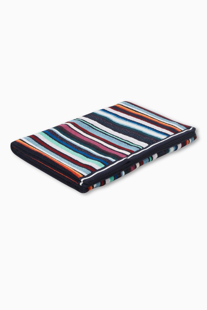 

Chandler Bath Sheet in Lamé Terrycloth, Blue