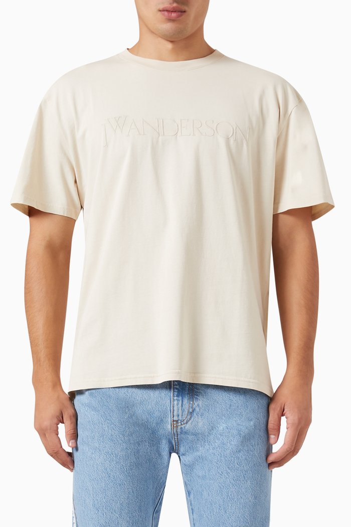 

Relaxed T-shirt in Cotton Jersey, Neutral