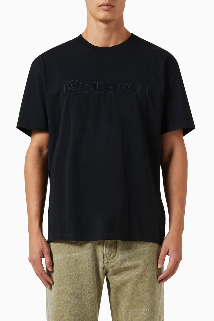 

Relaxed T-shirt in Cotton Jersey, Black