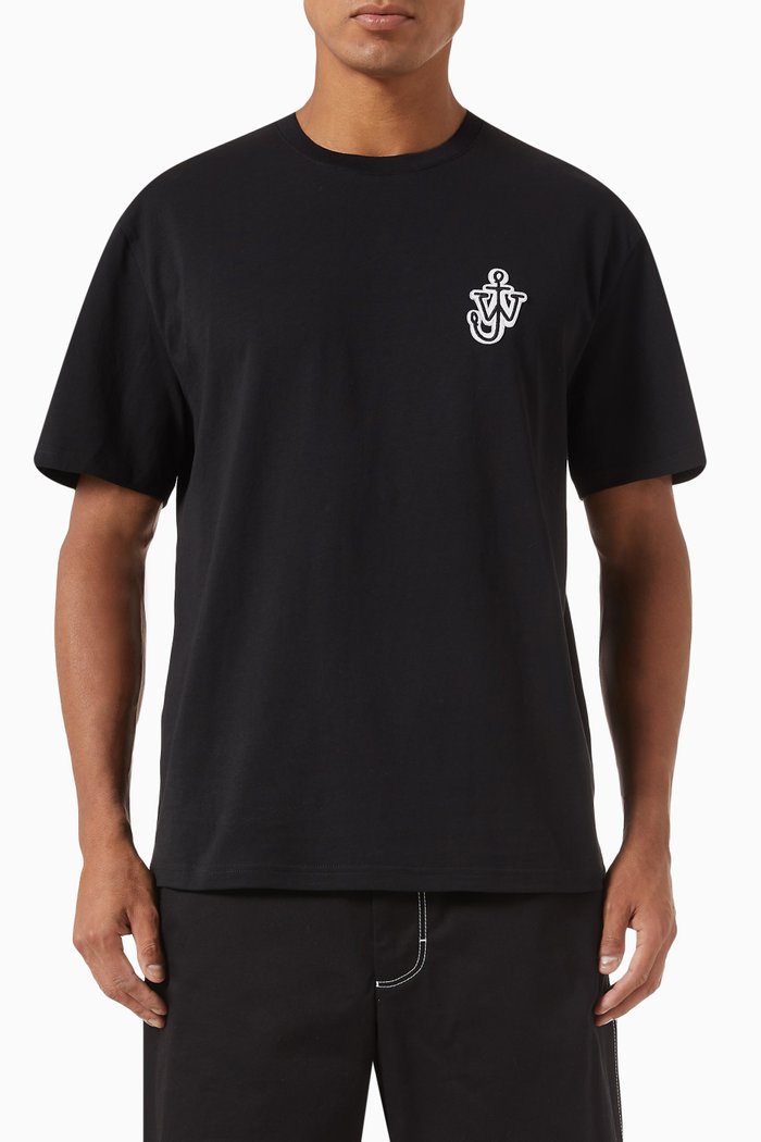 

Anchor-patch Logo T-shirt in Cotton-jersey, Black
