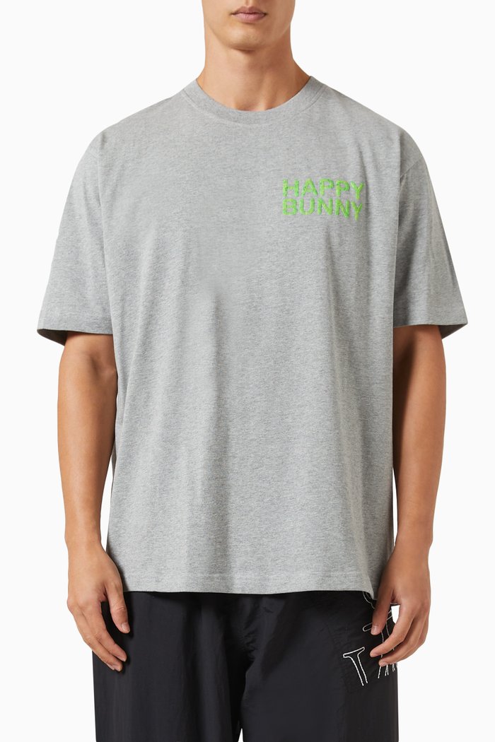 

Happy Bunny T-shirt in Cotton Jersey, Grey