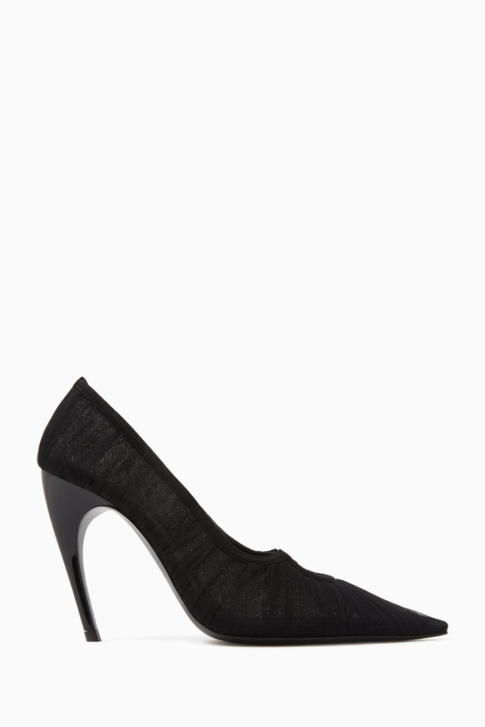 

Point Toe 100 Pumps in Tulle, Black