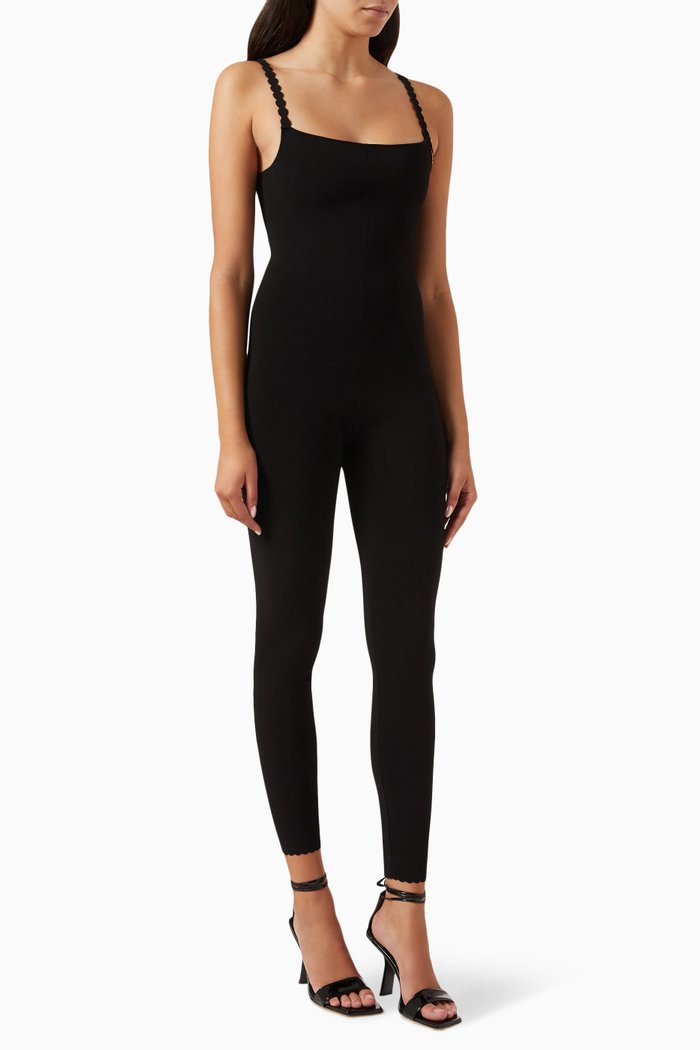 

Body Capsule Jumpsuit in Stretch-knit, Black