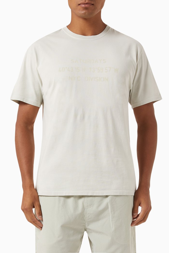 

Sunbaked Graphic Print T-shirt in Cotton, Grey