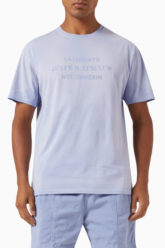 

Sunbaked Graphic Print T-shirt in Cotton, Blue