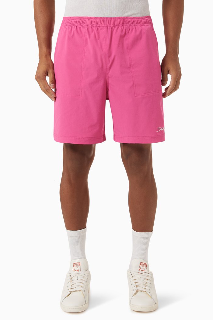 

Tyler Logo Shorts in Nylon Stretch, Pink