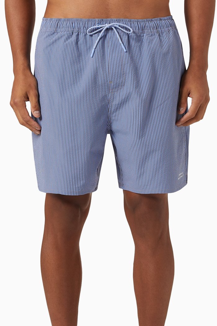 

Timothy Seersucker Swim Shorts in Nylon, Blue