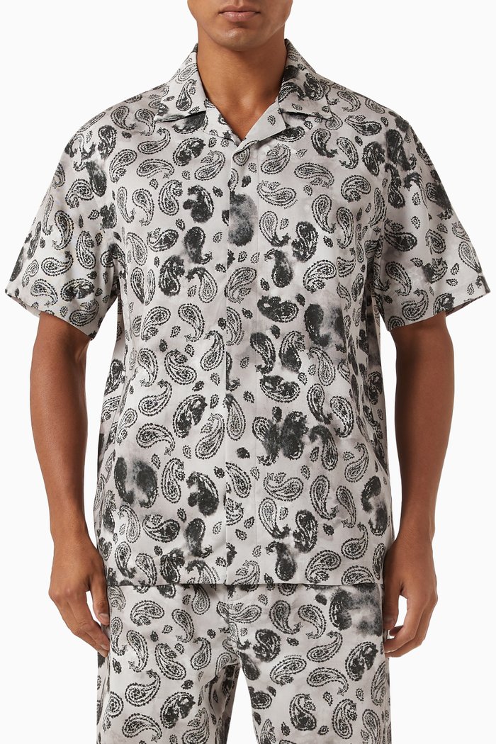 

York Paisley Shirt in Tencel, Multicolour